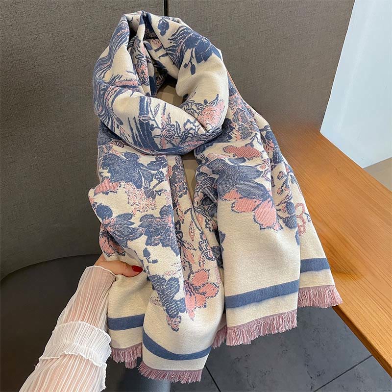 Buddha Stones Fall Phoenix Flowers Pattern Soft Scarf Shawl - image 11