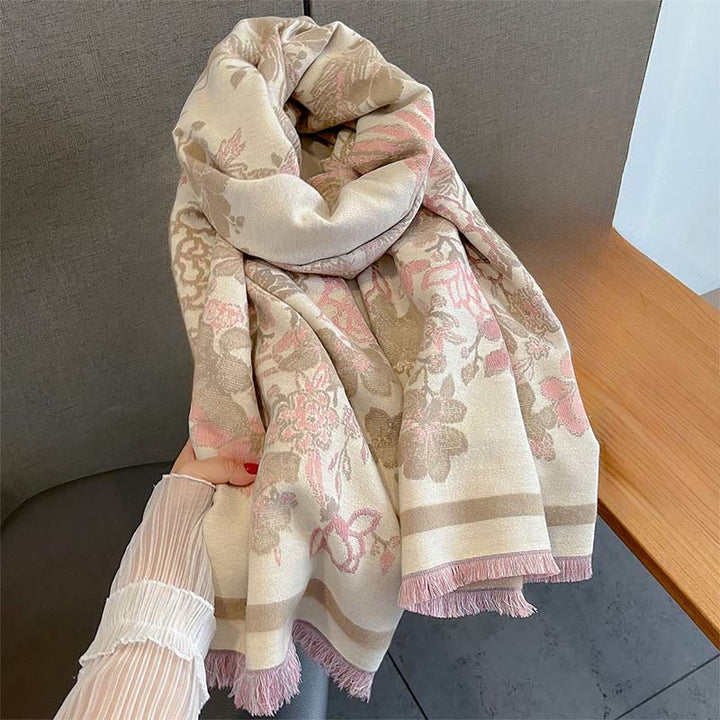 Buddha Stones Fall Phoenix Flowers Pattern Soft Scarf Shawl - image 7