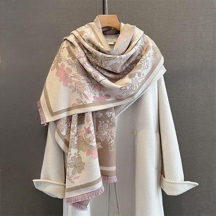 Buddha Stones Fall Phoenix Flowers Pattern Soft Scarf Shawl - image 5