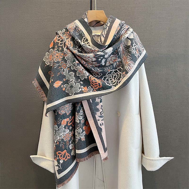 Buddha Stones Fall Phoenix Flowers Pattern Soft Scarf Shawl - image 13