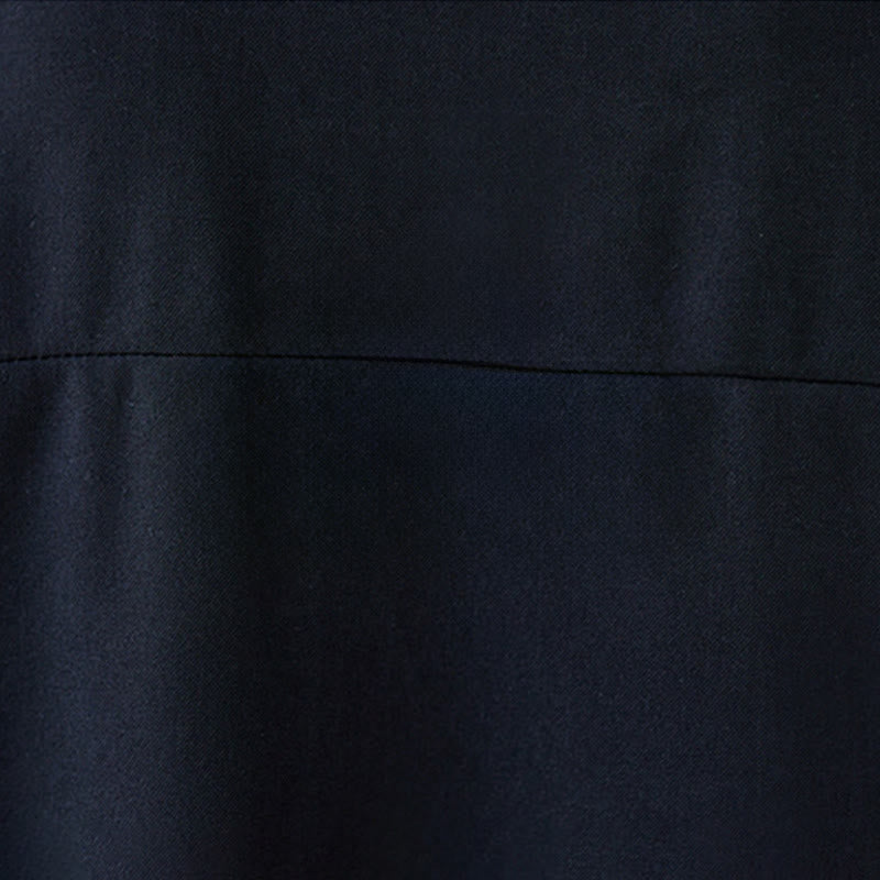 Buddha Stones Black Plain Frog-Button Lapel Women's Cotton Long Sleeve Shirt - image 8