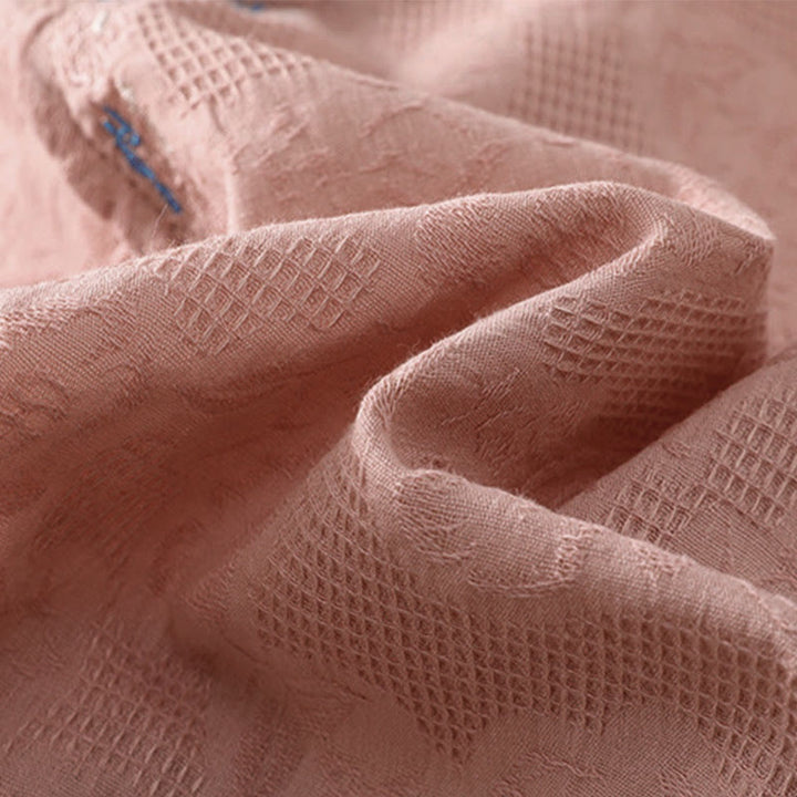 Buddha Stones Fall Embroidery Asymmetrical Design Frog-Button Women's Cotton Long Sleeve Shirt - image 19