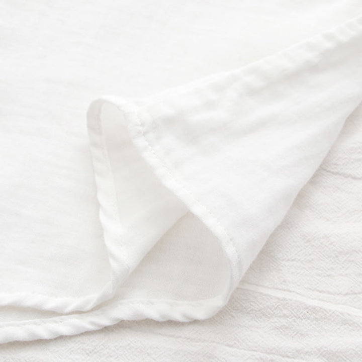 Buddha Stones Fall White Green Grass Buttons Women's Cotton Long Sleeve Shirt - image 13