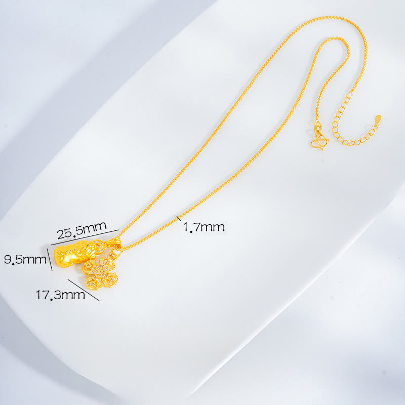 Buddha Stones Pixiu Cross Dorje Vajra Copper Wealth Prosperity Chain Pendant Necklace - Pixiu&Vajra - image 1