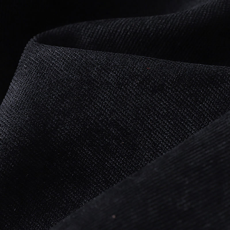 Buddha Stones Winter High Neck Warm Cotton Women's Long Sleeve Midi Dress With Pockets - image 25