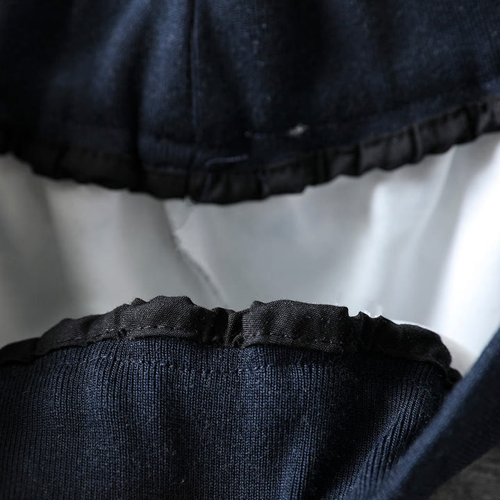 Buddha Stones Fall Solid Color-Blocked Women's Cotton Pants With Pockets - image 10