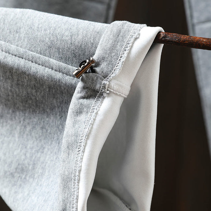 Buddha Stones Fall Solid Color-Blocked Women's Cotton Pants With Pockets - image 12