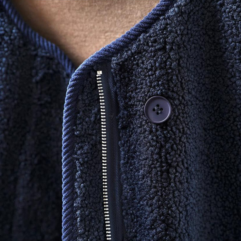 Buddha Stones Winter Zipper Buttons Long Sleeve Thermal Warm Cotton Women's Jacket With Pockets - image 9