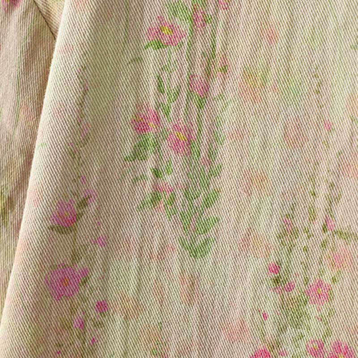 Buddha Stones Winter Lace Patchwork Long Sleeve Cotton Women's Thermal Jacket With Pockets - image 8