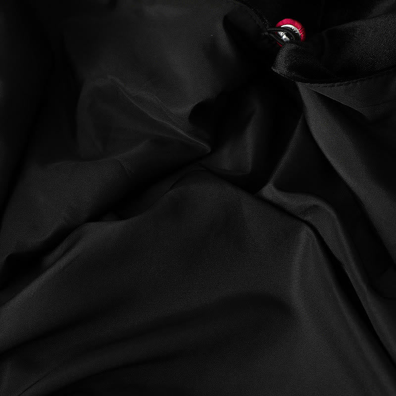 Buddha Stones Hanging Flower Design Women's Long Sleeve Thickened Jacket  - image 6