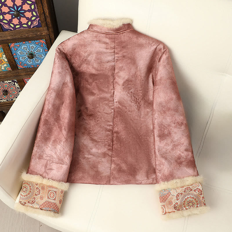 Buddha Stones Frog-Button Traditional Chinese Patterns Women's Long Sleeve Thickened Jacket  - image 18