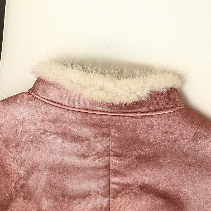 Buddha Stones Frog-Button Traditional Chinese Patterns Women's Long Sleeve Thickened Jacket  - image 20