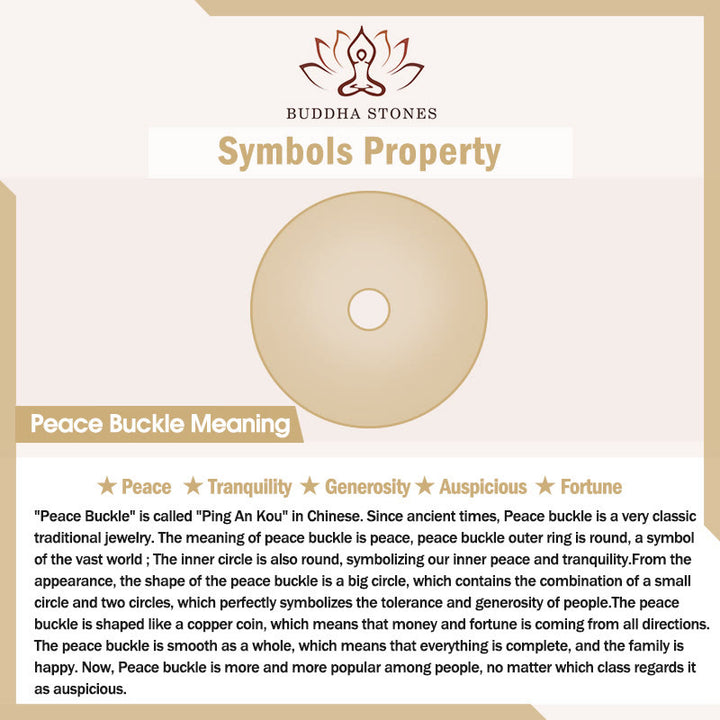 Buddha Stones Peace Buckle Golden Silk Jade Ward Off Evil Spirits Bracelet - image 5
