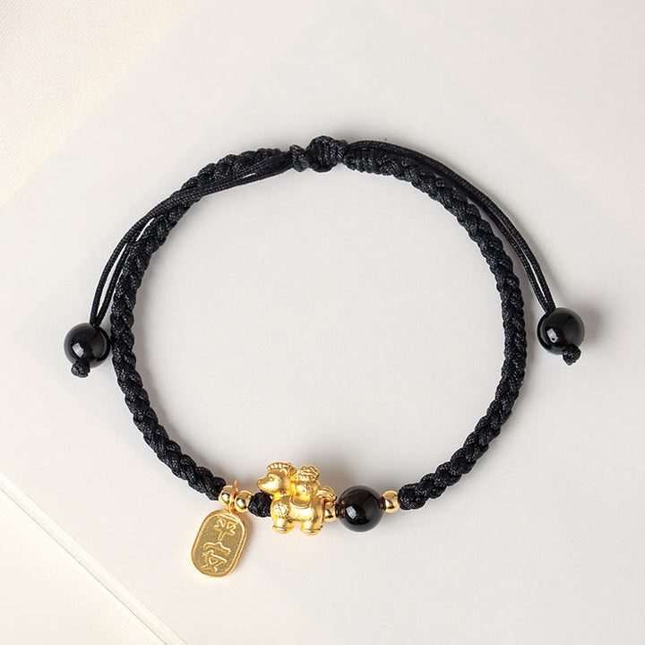 Buddha Stones 999 Sterling Silver Year Of The Horse Peaceful And Rich Success String Bracelet - image 8