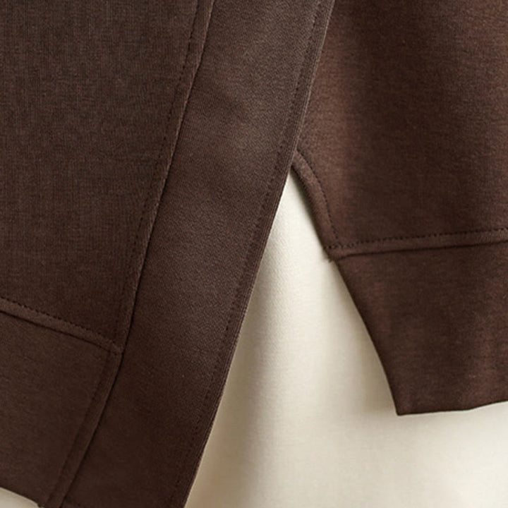 Buddha Stones Fall Solid Color Asymmetrical Design Crew Neck Long Sleeve Women's Cotton Sweatshirt - image 13