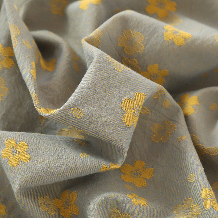 Buddha Stones 2pcs Colorful Floral Long Sleeve Frog-Button Shirt Pants With Pockets Pure Cotton Set  - image 1