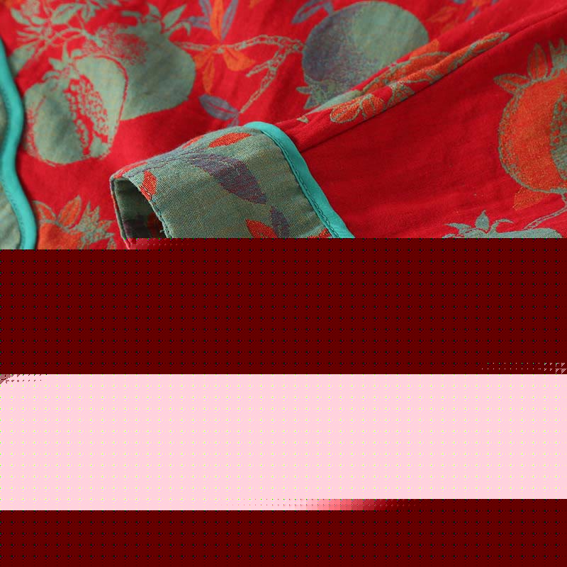 Buddha Stones 2pcs Patchwork Long Sleeve Frog-Button Shirt Pants With Pockets Pure Cotton Set  - image 8