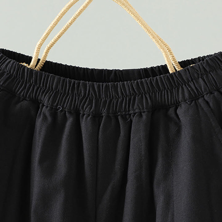 Buddha Stones Women's Ethnic Embroidery Flower Thermal Cotton Pants With Pockets - image 11