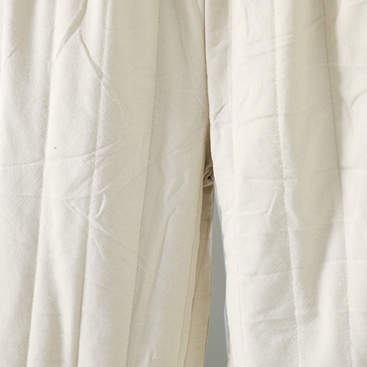 Buddha Stones Women's Ethnic Embroidery Flower Thermal Cotton Pants With Pockets - image 8