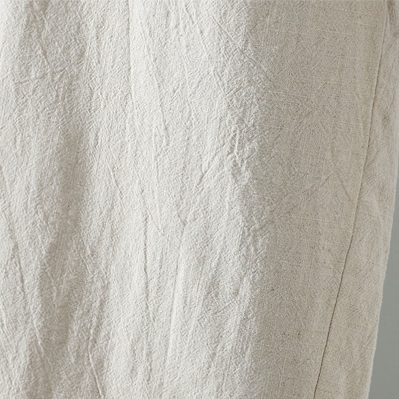 Buddha Stones Women's Pure Color Lace Patchwork Drawstring Thermal Cotton Pants With Pockets - image 20