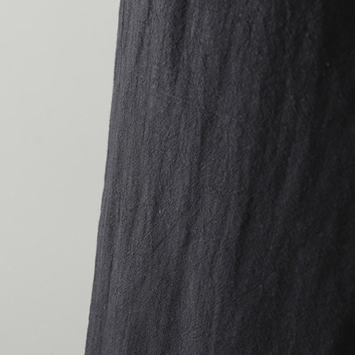 Buddha Stones Women's Pure Color Lace Patchwork Drawstring Thermal Cotton Pants With Pockets - image 12