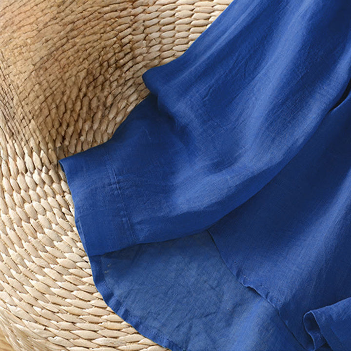 Buddha Stones Fall Commute Lapel Women's Long Sleeve Shirt With Pocket - image 26