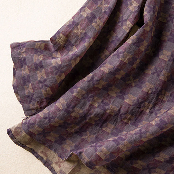 Buddha Stones Spring V-Neck Printed Floral Pattern Women's Long Sleeve Shirt - image 15