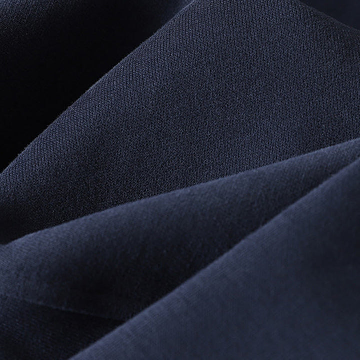 Buddha Stones Midnightblue Zipper Thermal Fleece-lined Cotton Women's Wide Leg Pants With Pockets - image 6