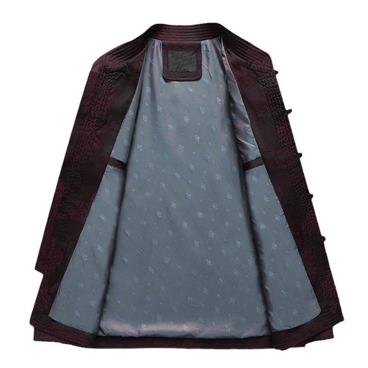 Buddha Stones 2Pcs Commute Tang Suit Frog-Button Men's Long Sleeve Shirt Pants Cotton Clothing Set - image 7