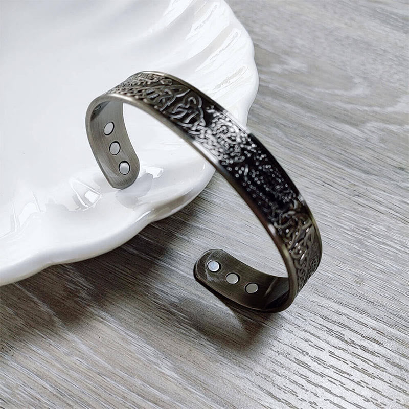 Buddha Stones The Tree Of Life Copper Open Balance Luck Cuff Bracelet Bangle - image 3