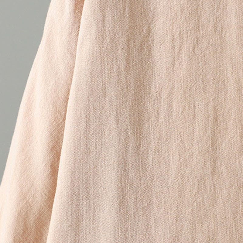 Buddha Stones Winter Frog-button Mid-length Women's Cotton Coat With Pockets - image 22