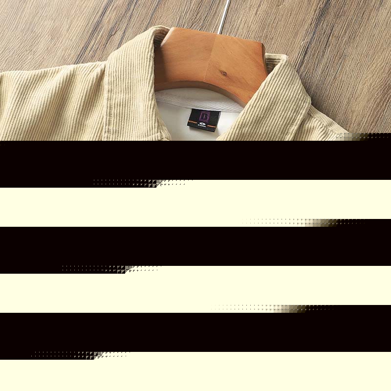 Buddha Stones Lapel Corduroy Solid Color Men's Long Sleeve Cotton Thickened Jacket With Pockets - image 5