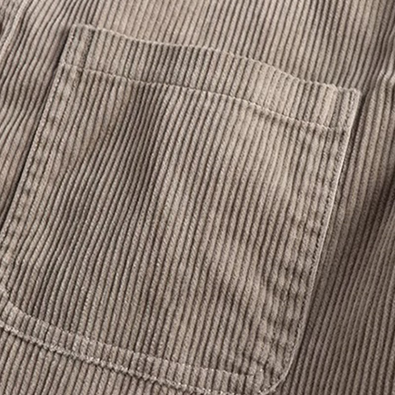 Buddha Stones Solid Color Single Breasted Buttons Men's Long Sleeve Thickened Jacket With Pockets - image 3