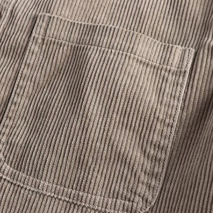 Buddha Stones Solid Color Single Breasted Buttons Men's Long Sleeve Thickened Jacket With Pockets - image 3