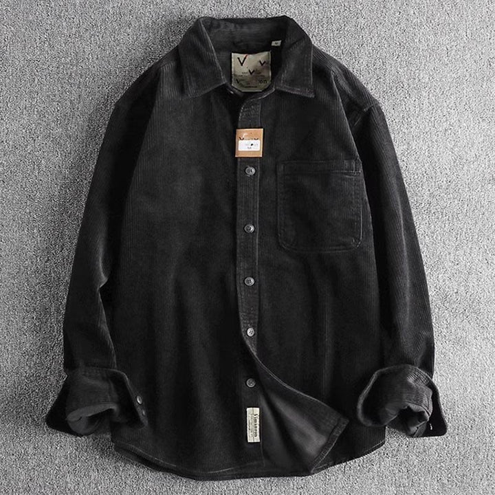 Buddha Stones Solid Color Single Breasted Buttons Men's Long Sleeve Thickened Jacket With Pockets - Black - US/UK/AU44，EU54 (4XL) - image 13