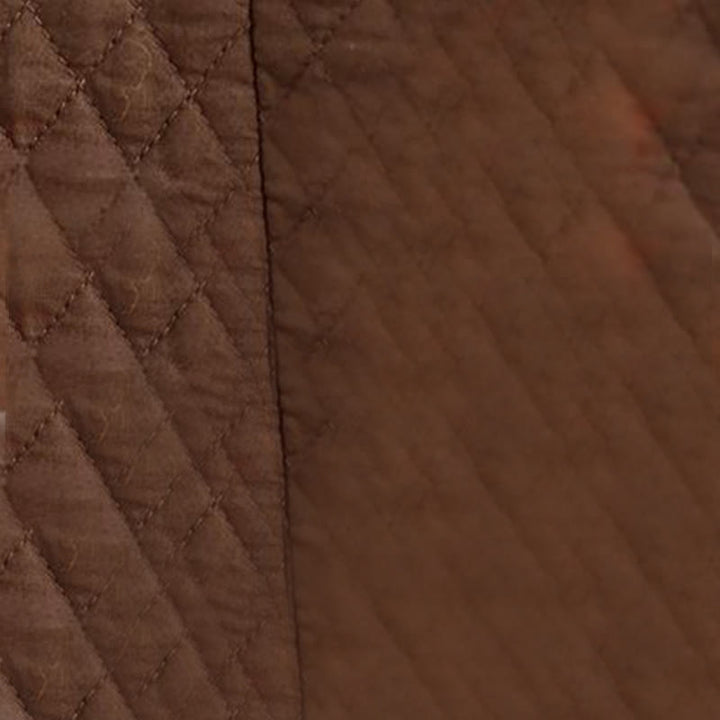 Buddha Stones Diamond Pattern Mid-length Women's Cotton Coat With Pockets - image 20