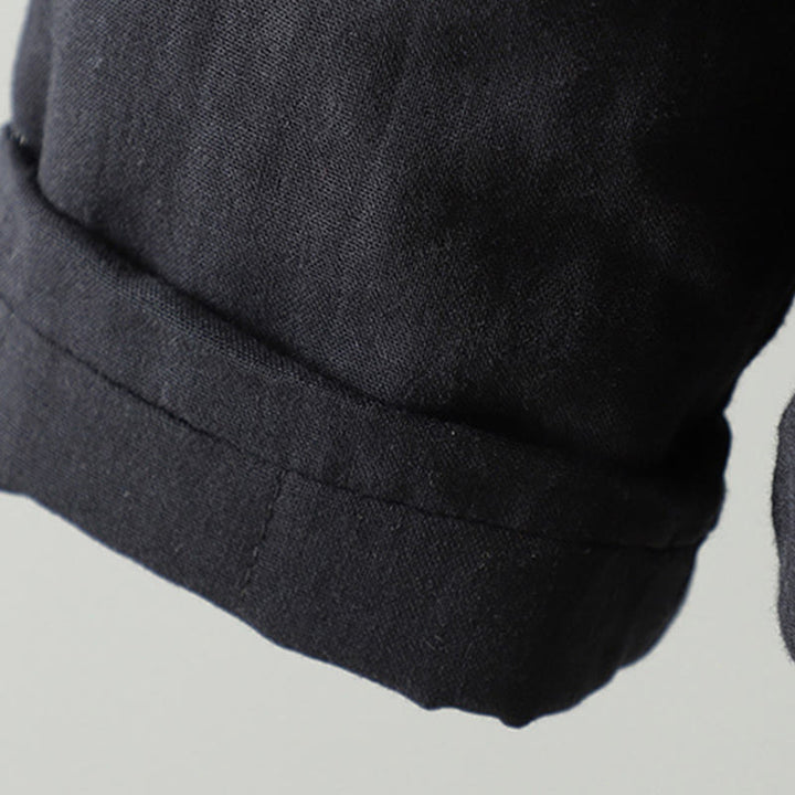 Buddha Stones Winter Solid Flower Long Sleeve Cotton Women's Thermal Jacket - image 18