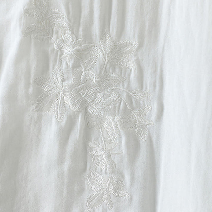 Buddha Stones Winter Solid Flower Long Sleeve Cotton Women's Thermal Jacket - image 36