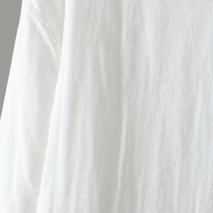 Buddha Stones Winter Solid Flower Long Sleeve Cotton Women's Thermal Jacket - image 37