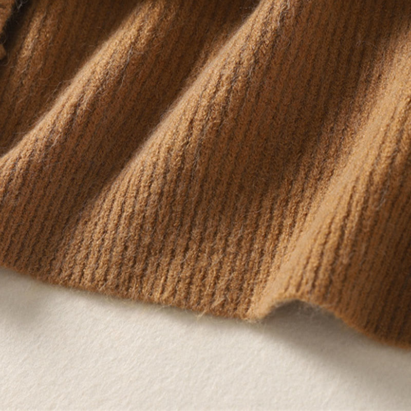 Buddha Stones Winter V-Neck Buttons Cotton Women's Long Sleeve Knitted Cardigan - image 11