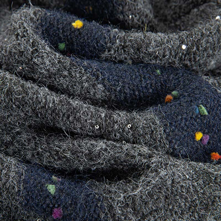 Buddha Stones Winter Stripes Pattern Crew Neck Long Sleeve Women's Cotton Sweater - image 33