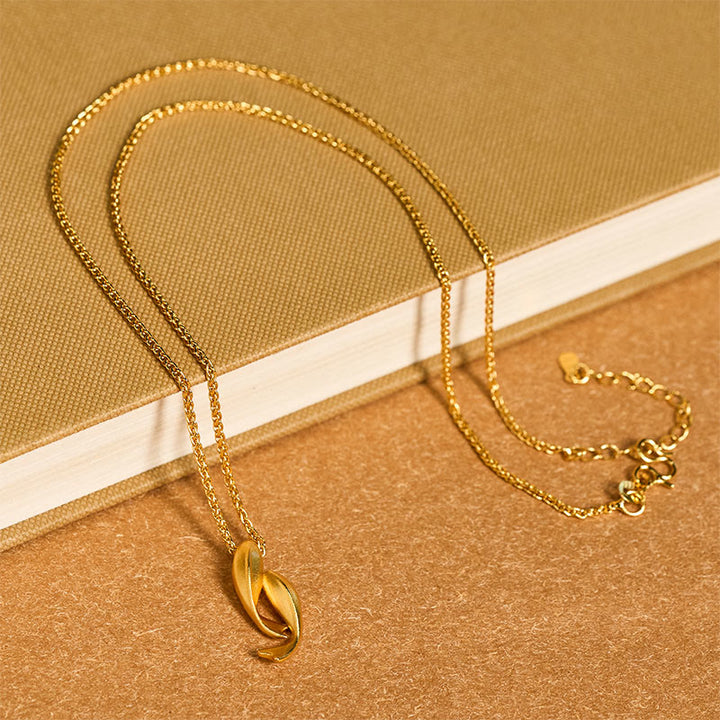 Buddha Stones Double Fish 24k Gold Plated Brass Chain Necklace Pendant - image 4