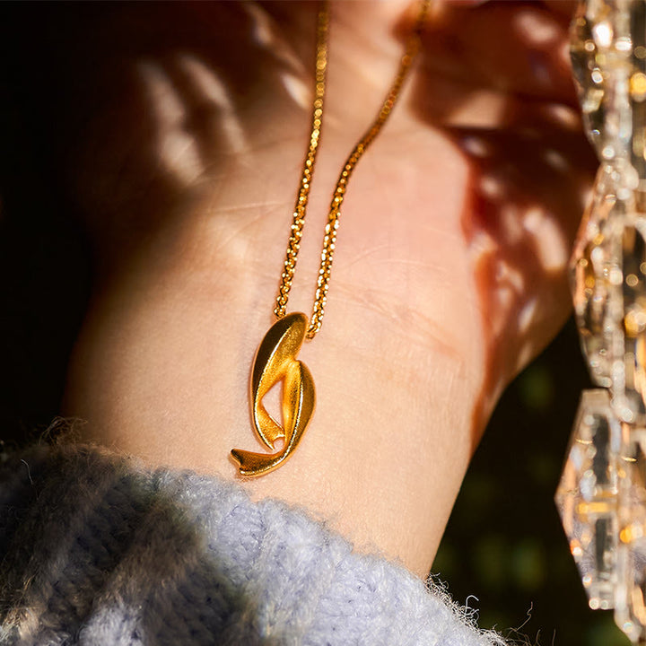 Buddha Stones Double Fish 24k Gold Plated Brass Chain Necklace Pendant - image 6