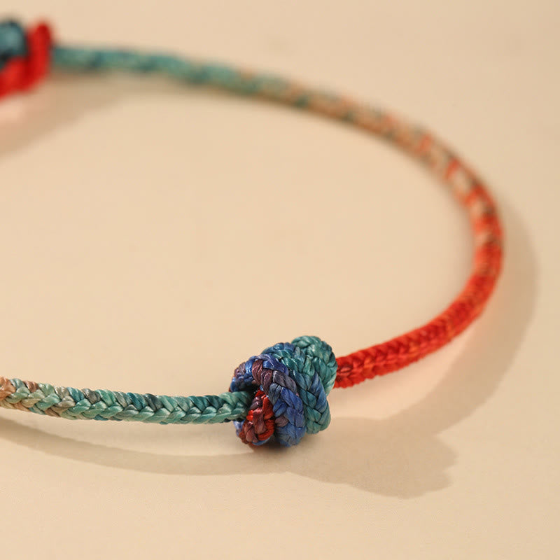 Buddha Stones Colored String Hand-woven Knots Strength Bracelet - image 7