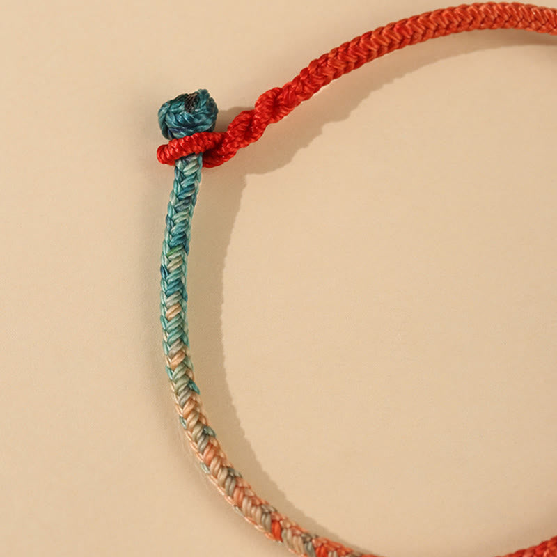 Buddha Stones Colored String Hand-woven Knots Strength Bracelet - image 9