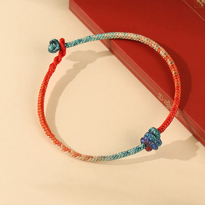 Buddha Stones Colored String Hand-woven Knots Strength Bracelet - image 1