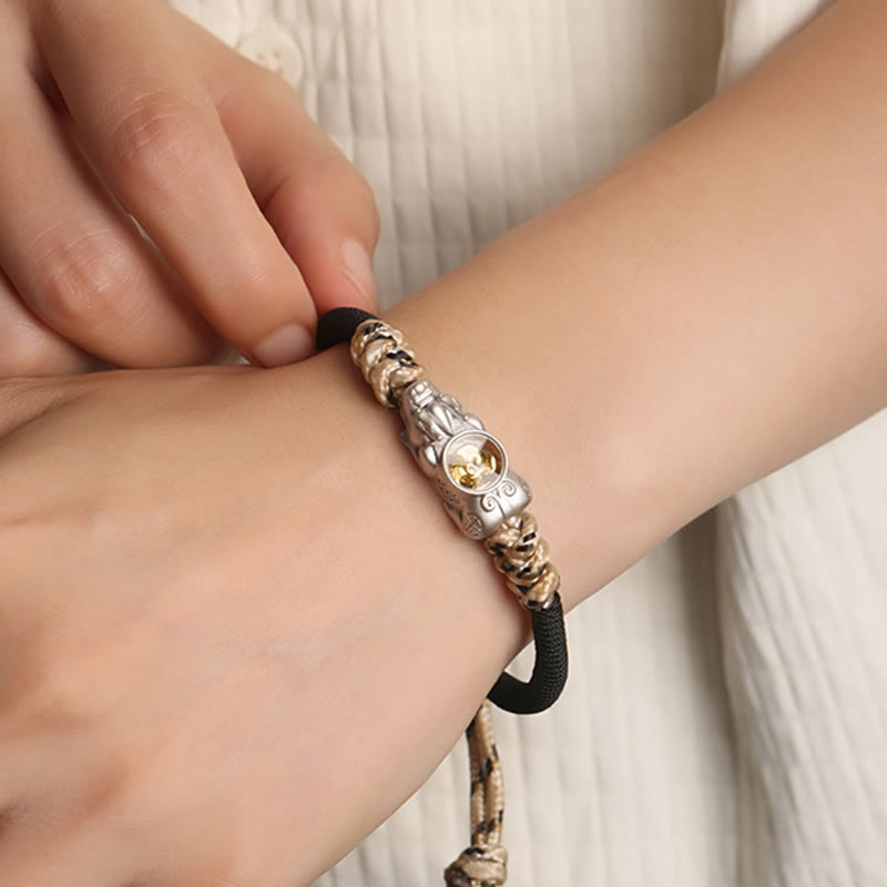 Buddha Stones Pi Xiu Wealth Luck Hand-woven Rope Bracelet - image 2