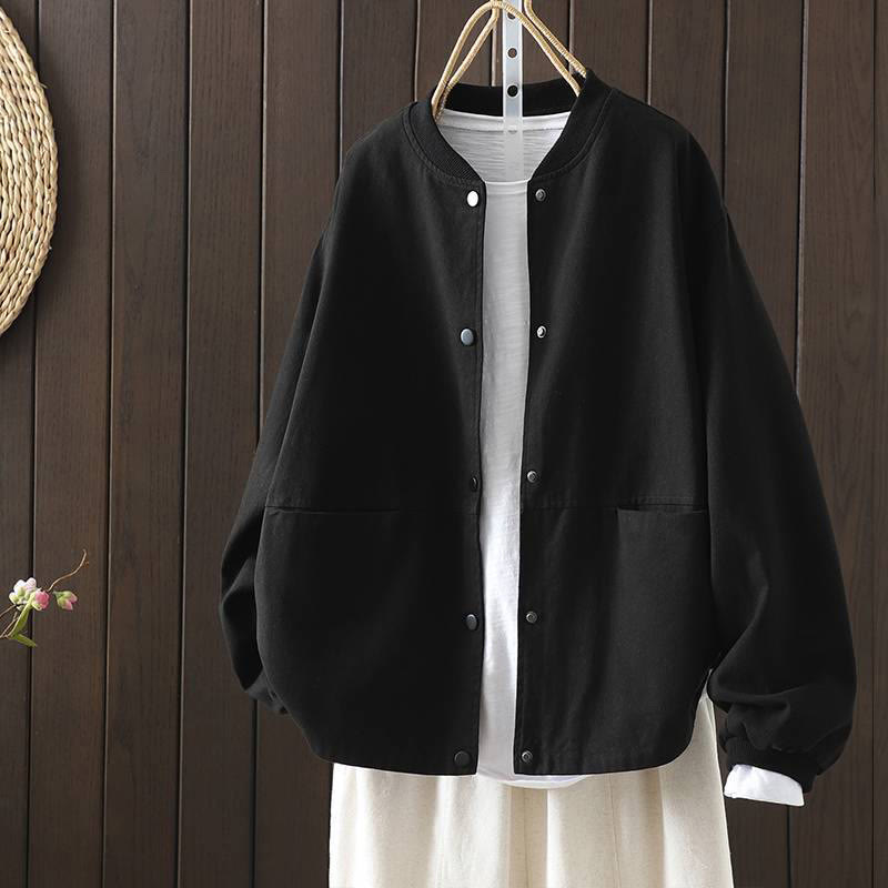 Buddha Stones Fall Button Down Women's Long Sleeve Outerwear Jacket With Pockets - Black - US14，UK/AU18，EU46 (2XL) - image 25