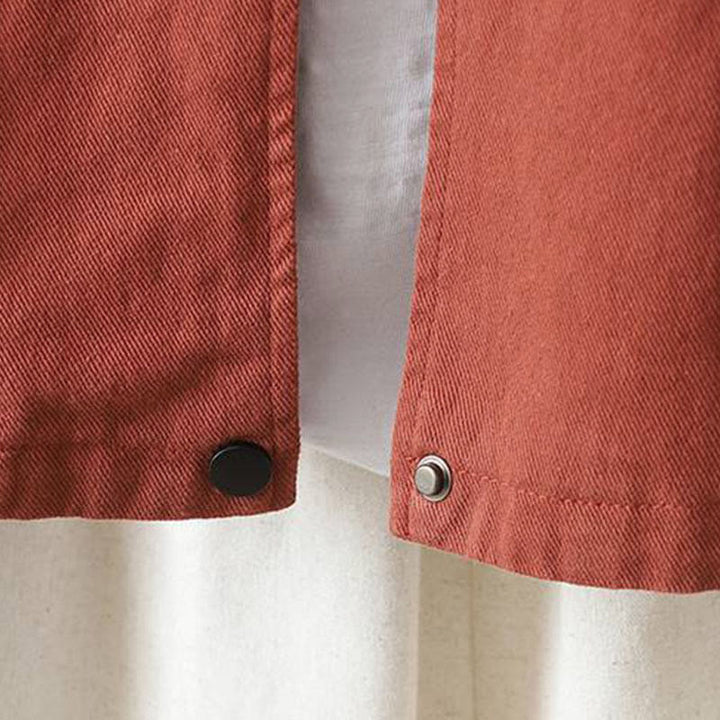 Buddha Stones Fall Button Down Women's Cotton Long Sleeve Outerwear Jacket With Pockets - image 4