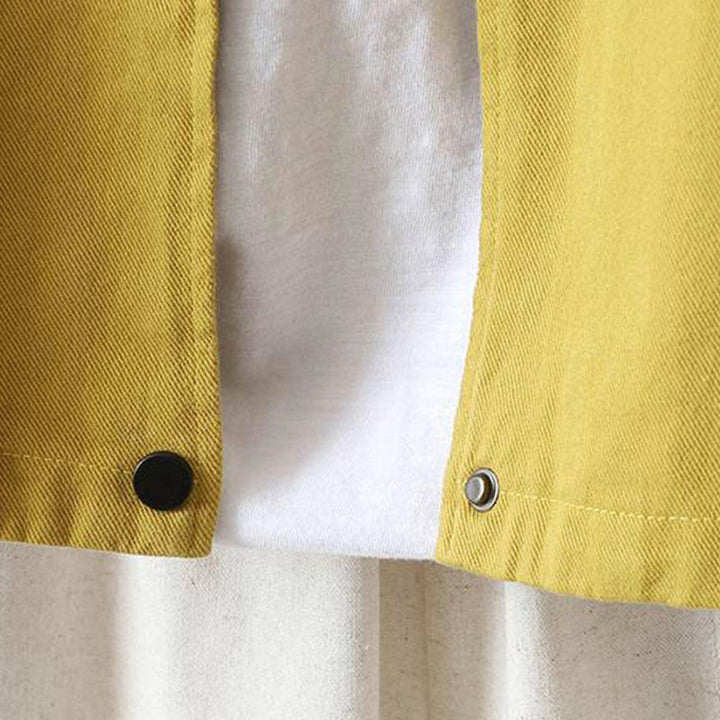 Buddha Stones Fall Button Down Women's Cotton Long Sleeve Outerwear Jacket With Pockets - image 12